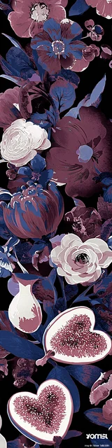 Free purple bookmark featuring fig color purple flowers